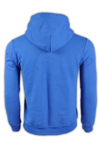 SKZ009 color blue 51C men's hooded sweater 88500 supply order tide version sports sweater personality casual sweater sweater manufacturer sweater price back view